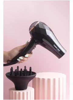 InStyler InStyler Turbo Max Ionic Dryer - Fast & Easy Drying for Healthy, Shiny Hair - Lightweight Efficient Hi-Torque Motor & Turbine Fan for Powerful Drying, Customize Heat, Power, Ion Levels  - Image 4