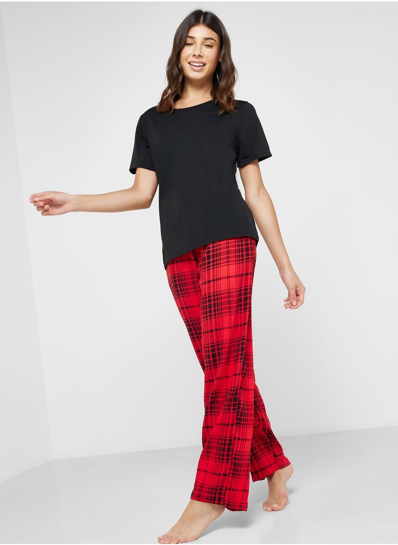 Check Print Pyjama Sets