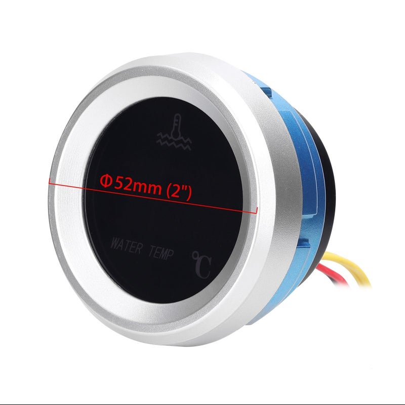Agricultural vehicle round water temperature voltmeter 17mm silver - Image 2