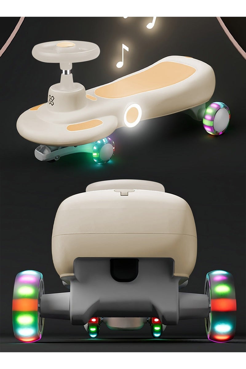 ما بيبي سيارة دفع للأطفال، سيارة أرجوحة متوازنة مع عجلات وامضة للاستمتاع بالأنشطة الخارجية والداخلية، سيارة أطفال للركوب للأولاد والبنات من عمر 1 إلى 3 سنوات - Image 3