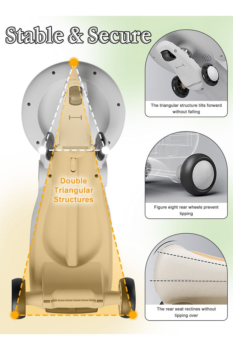 ما بيبي سيارة دفع للأطفال، سيارة أرجوحة متوازنة مع عجلات وامضة للاستمتاع بالأنشطة الخارجية والداخلية، سيارة أطفال للركوب للأولاد والبنات من عمر 1 إلى 3 سنوات - Image 5