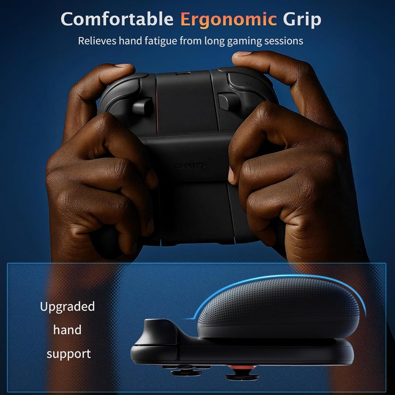 COOWPS 3 في 1 مقبض شحن وقاعدة شحن لـ Nintendo Switch 2 Joy-Con 2025، مع مقبض مريح يتبع تصميمًا إرجونوميًا، قوة مغناطيسية قوية، قاعدة شحن سريعة، 9 أوضاع إضاءة RGB وكابل USB-C - Image 2