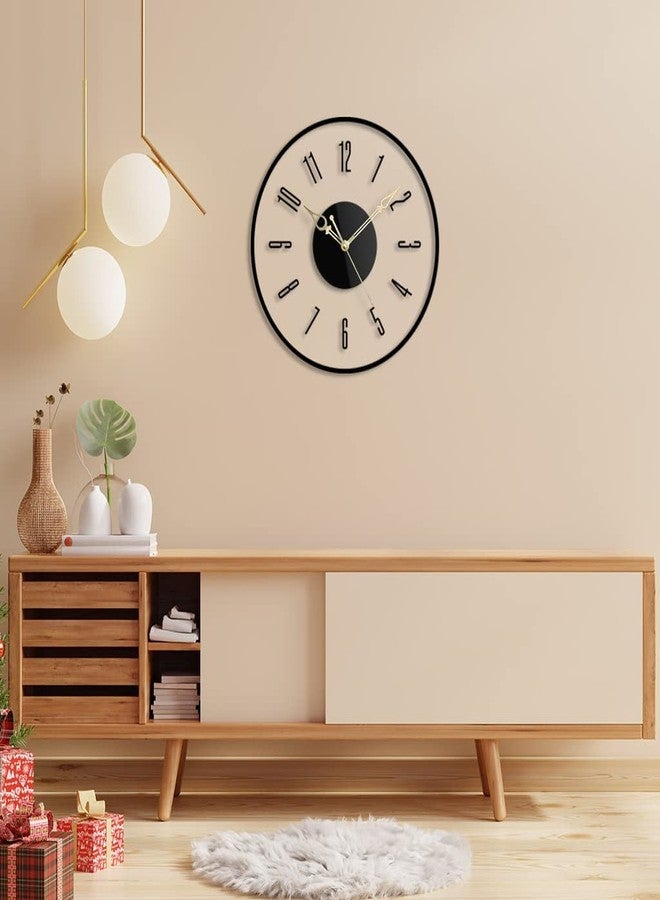 Ingo creation Round Shape Acrylic Sleek Numeric Silent and Sweep Wall Clock for Living Room Home Bedroom & Office Wall Decoration (Transparent, 12 Inch) Analog - Image 2