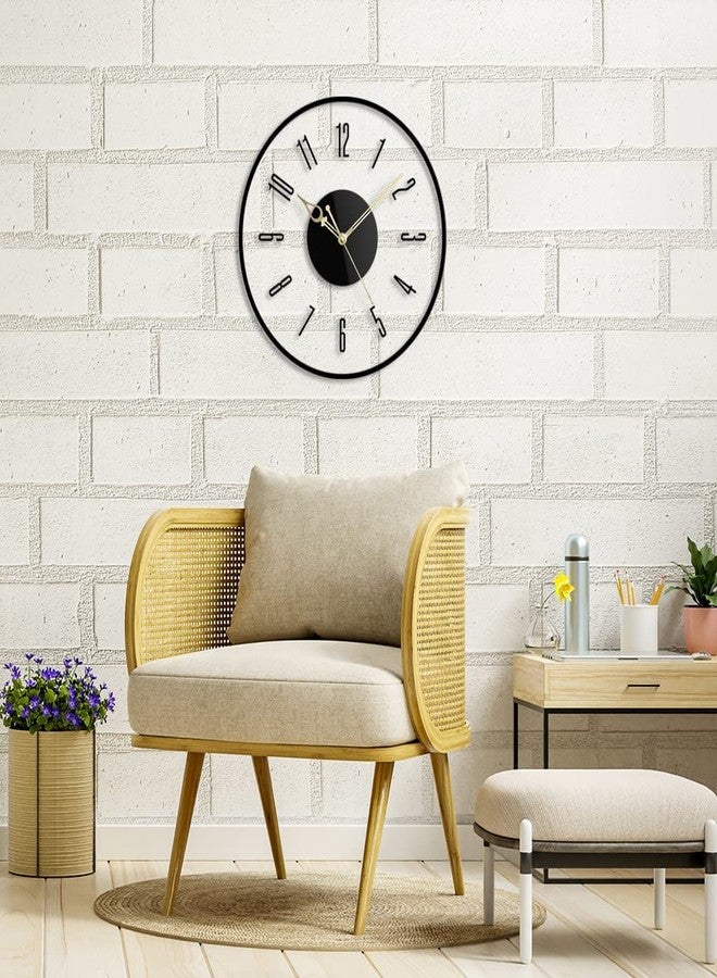 Ingo creation Round Shape Acrylic Sleek Numeric Silent and Sweep Wall Clock for Living Room Home Bedroom & Office Wall Decoration (Transparent, 12 Inch) Analog - Image 3