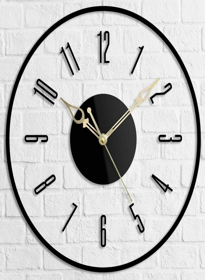 Ingo creation Round Shape Acrylic Sleek Numeric Silent and Sweep Wall Clock for Living Room Home Bedroom & Office Wall Decoration (Transparent, 12 Inch) Analog - Image 1