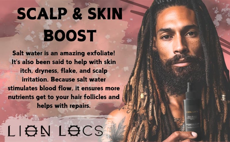 Beard Gains Lion Locs Starter Twist and Lock Spray for New Dreadlocks | Vegan Sea Salt Mist with Essential Oils & Aloe (4oz) - Image 3