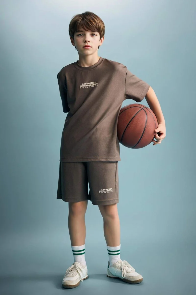 ديفاكتو Boy Oversize Modal Crew Neck T-Shirt