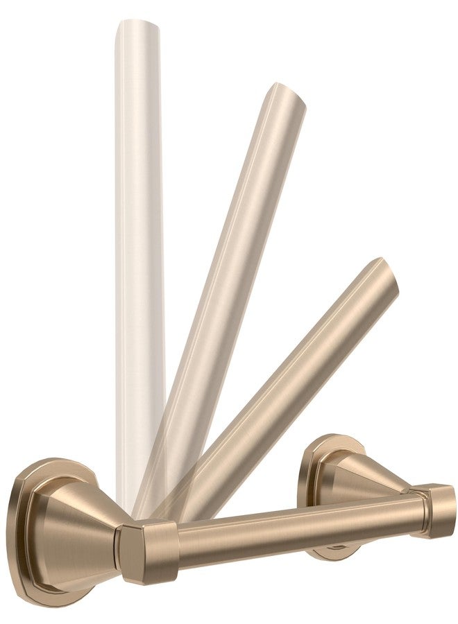 Delta Stryke (1-Pack) Toilet Paper Holder Champagne Bronze Tissue Roll Holder for Bathroom Organization and Storage Pivoting Toilet Tissue Holder Wall Bathroom Accessories 77655-CZ - Image 3