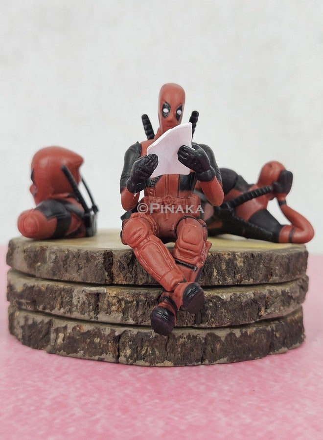 PINAKA Dead Pool Set of 3 PVC Made Action Figure for Collection Figurine - Image 2