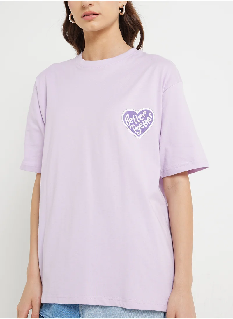 Disney Princess Oversize Front & Back Print T-Shirt