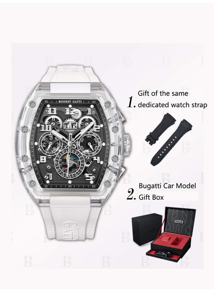 Bugatti Men's Fully Automatic Mechanical Watch Limited Edition Trendy Fashion Sports Night Light Watch - Image 1