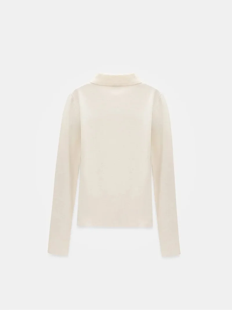 ديلفين Dilvin Women's Ribbed Zip-Front Sweater