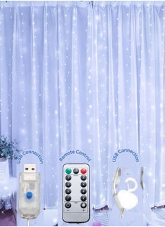Draxon LED String fairy decorative Light USB 300LED Indoor Outdoor with 8 Hooks 8 Mode Remote Control Timer Fairy lights for bedroom, wedding and window (3 Size Available)  - Image 1