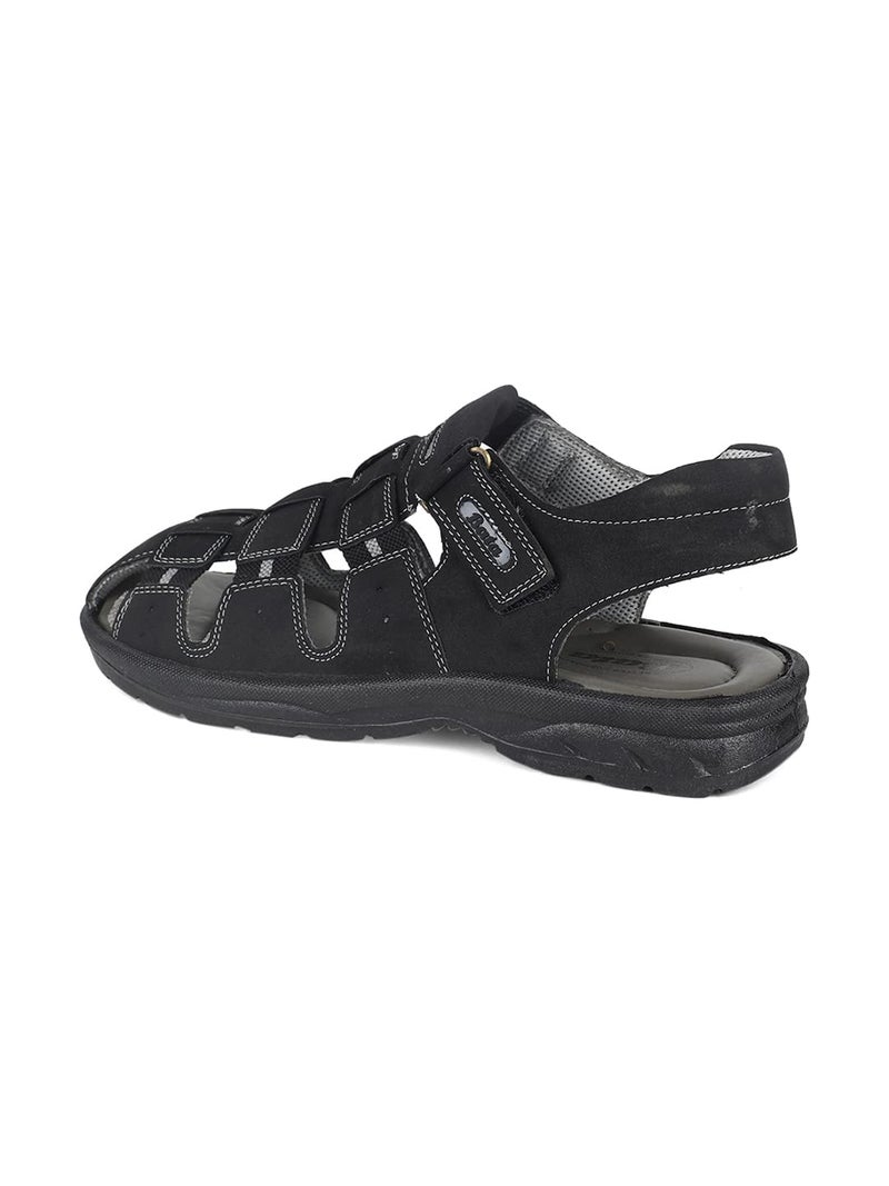 Bata Thar Men's Black Sandals - 8 UK (8616010) - Image 3