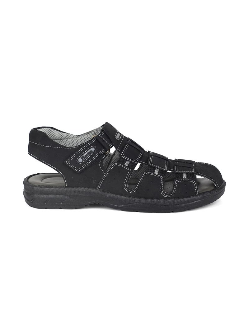 Bata Thar Men's Black Sandals - 8 UK (8616010) - Image 2