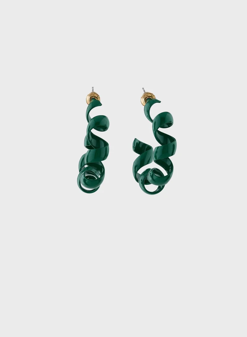 Ginger Spiral Hoop Earrings