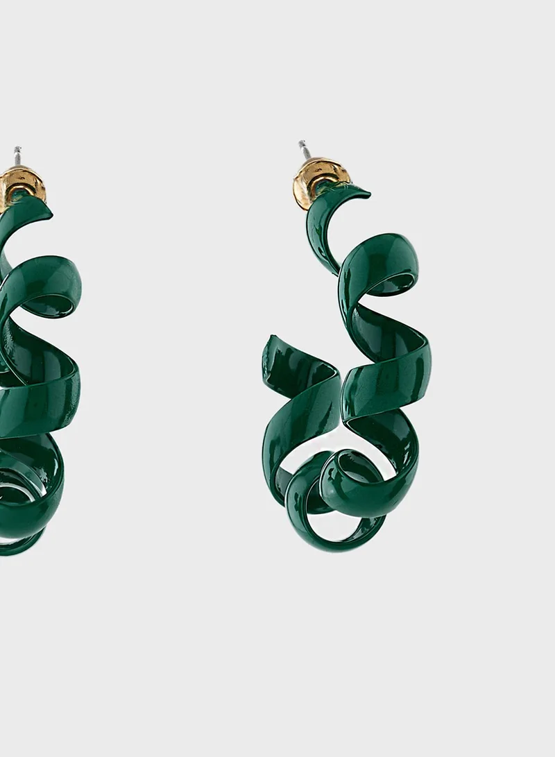 Ginger Spiral Hoop Earrings