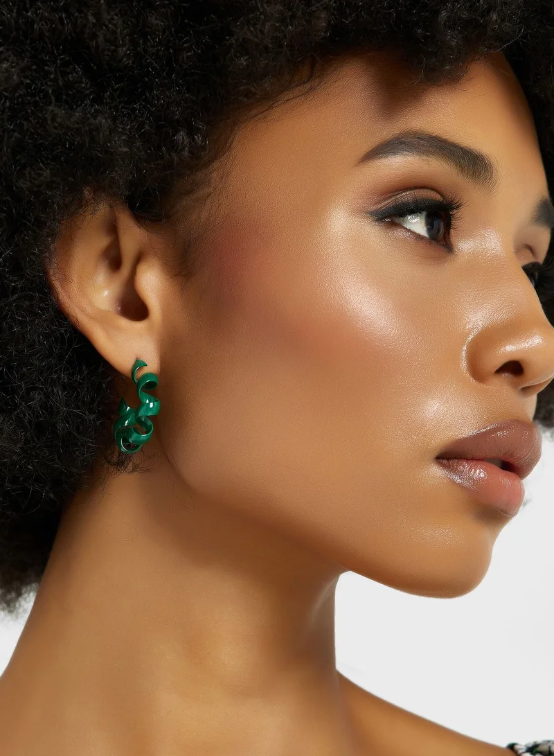 Ginger Spiral Hoop Earrings