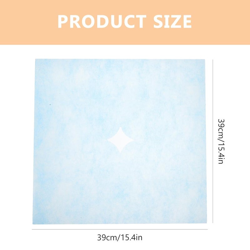 Healifty Disposable Massage Bed Hole Towels 100pcs Blue Non-woven Fabric Face Pillow Covers Headrest Disposable Covers for Spa and Salon Massage Bed Accessories - Image 2