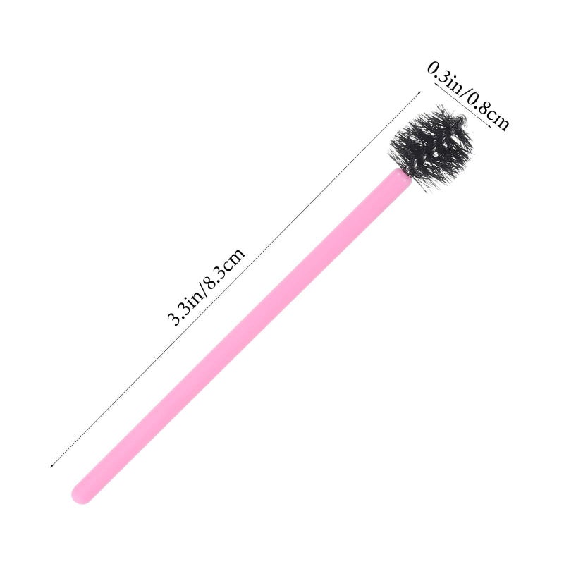 100 Disposable Eyelash Brushes And Lash Extension Applicator Wands With Nylon Rounded Heads Portable Eyebrow Comb For Professional Makeup And Lash Styling - Image 3