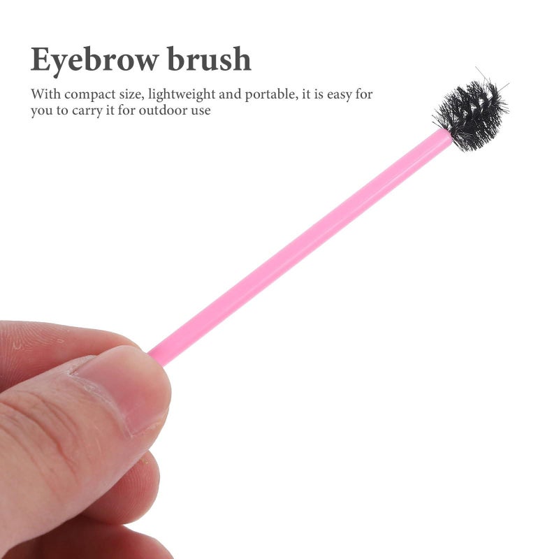 100 Disposable Eyelash Brushes And Lash Extension Applicator Wands With Nylon Rounded Heads Portable Eyebrow Comb For Professional Makeup And Lash Styling - Image 5
