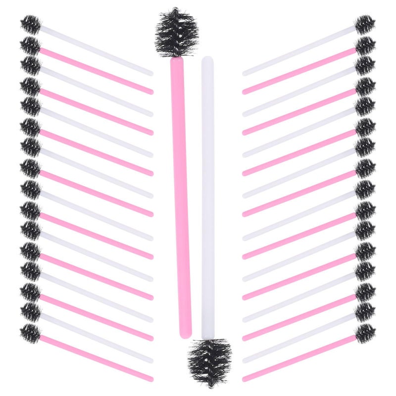 100 Disposable Eyelash Brushes And Lash Extension Applicator Wands With Nylon Rounded Heads Portable Eyebrow Comb For Professional Makeup And Lash Styling - Image 2