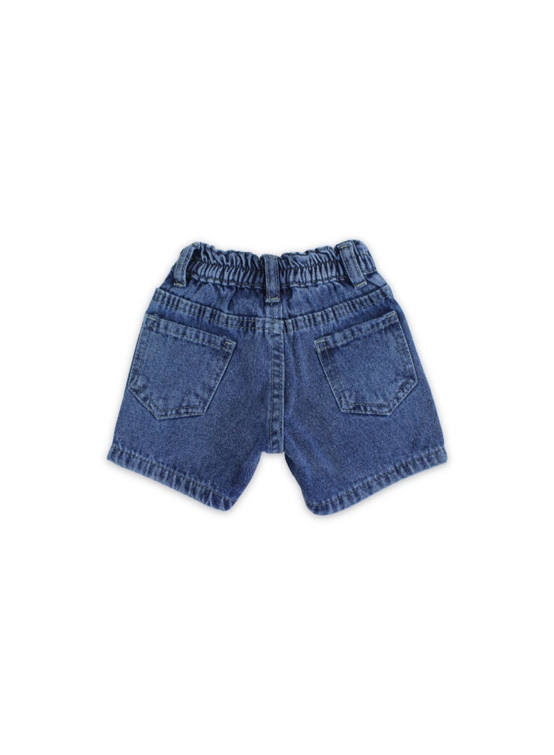 Coconut Baby Girls Cotton Denim Short - Image 2
