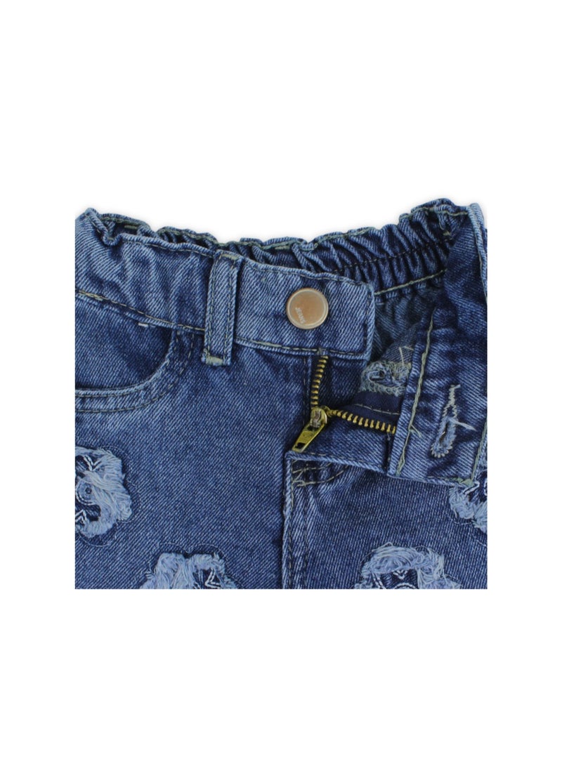 Coconut Baby Girls Cotton Denim Short - Image 3