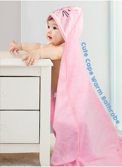 URbazaar Kids Hooded Bath Towel, Super Soft and Absorbent Natural Microfiber for Baby Girls and Boys (Pink)  - Image 5