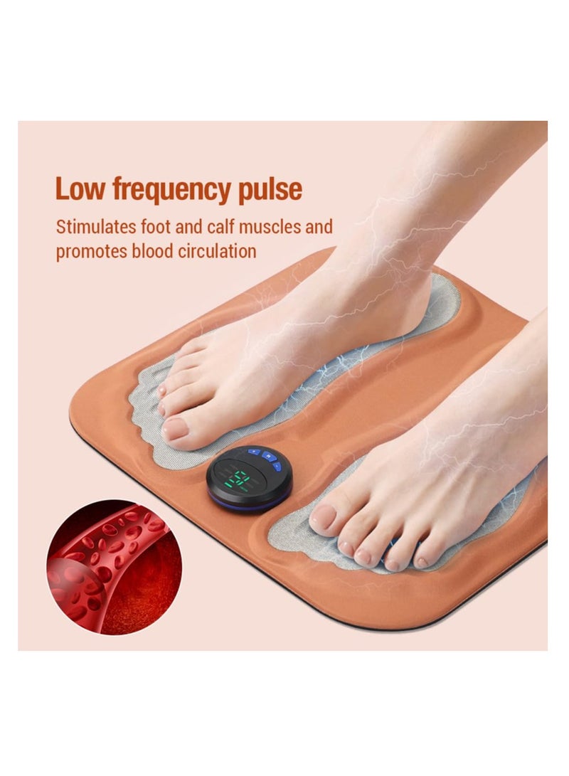 SYOSI EMS Foot Massager, 3D Foldable Foot Massager Pad for Pain Plantar Relief, Muscle Relaxation, Foot Massagers for Pain and Circulation - Foot Spa and Massager, LCD Display with 6 Modes 15 Intensities - Image 4