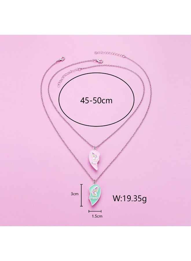 Goolsky Best Friend Heart Pendant Necklace Set – Friendship Matching Lock Necklace, BFF Gift - Image 2