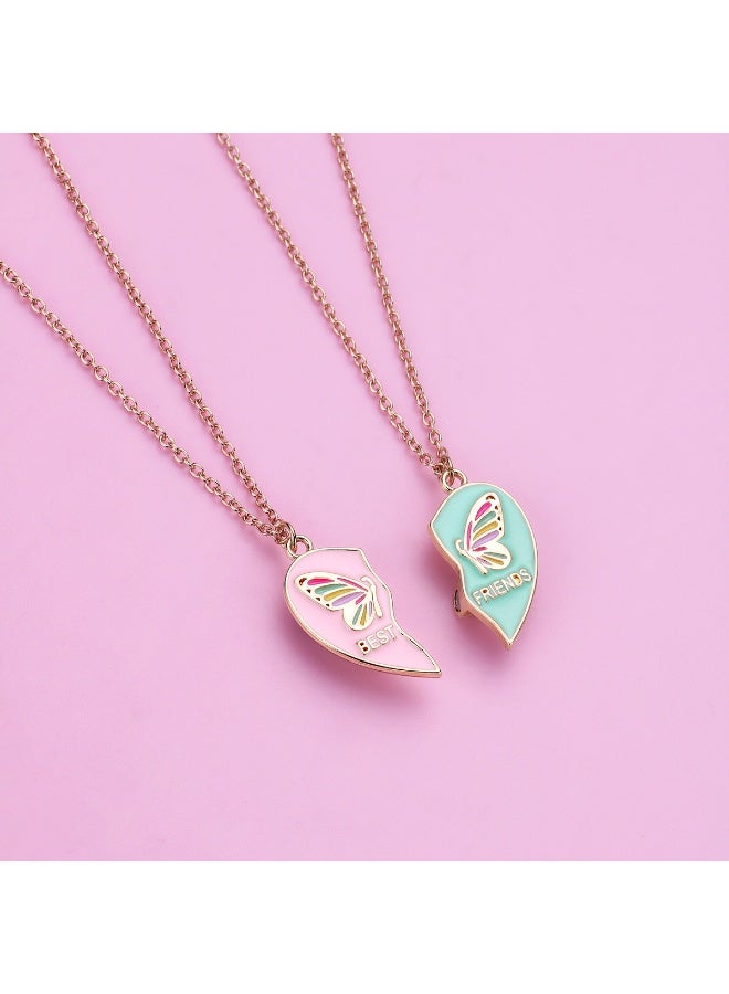 Goolsky Best Friend Heart Pendant Necklace Set – Friendship Matching Lock Necklace, BFF Gift - Image 5