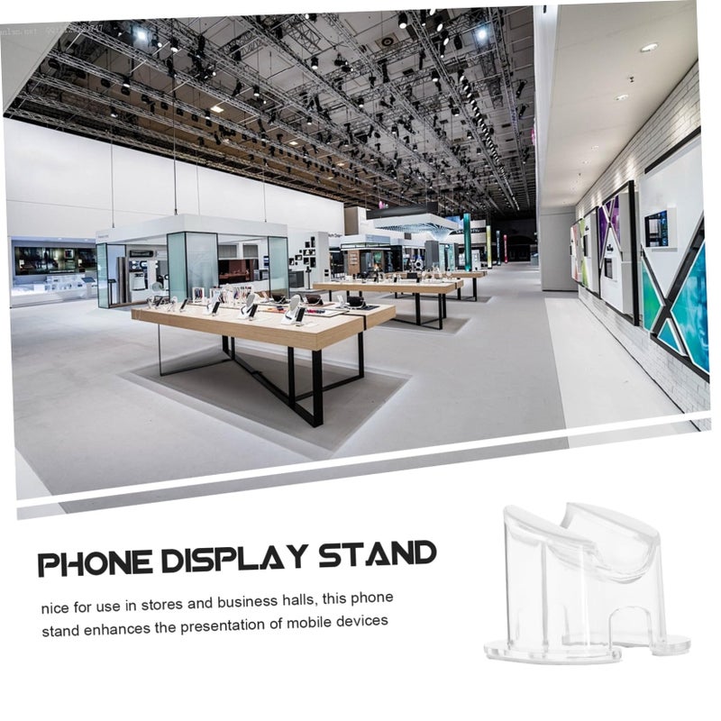 Clear Anti Theft Phone Display Stand With Sophisticated Base Easy Installation For Retail Stores - Image 5