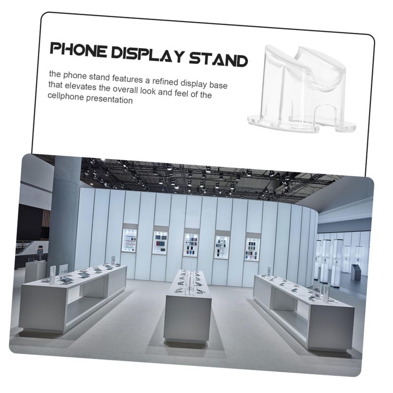 Clear Anti Theft Phone Display Stand With Sophisticated Base Easy Installation For Retail Stores - Image 4