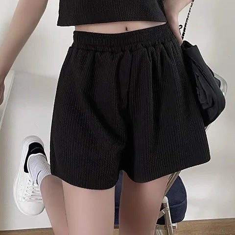 2024 Summer Fashion Sportswear Short Set Black Pants [Single Piece]] 