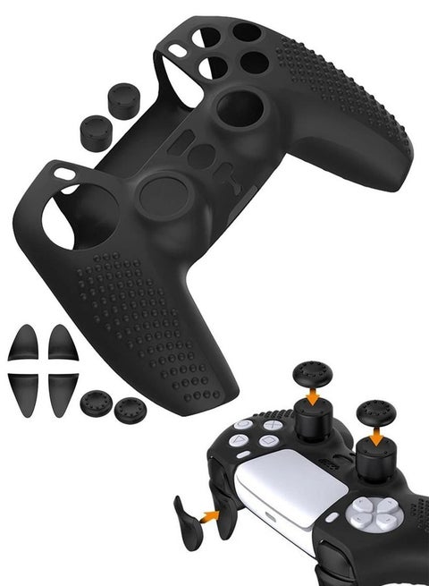 PS5 Anti-Slip Silicone Controller Cover, Soft Ergonomic Protective Controller Skin for PS5 Gamepad with Thumb Grips, Durable and Comfortable Grip