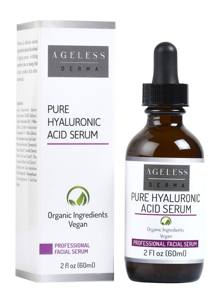 Ageless Derma Professional Pure Hyaluronic Acid Serum by Dr Mostamand 2 FL oz 60 ml 