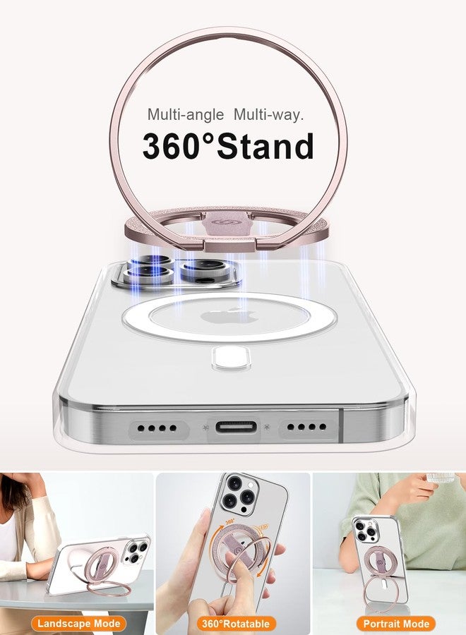 إيوا حامل هاتف مغناطيسي أنيق من إيوا ماج ون، مزود بحلقة مرنة قابلة للاستبدال، متوافق مع أجهزة آيفون 17، 16، 15، 14، 13، 12 (لون ذهبي وردي). - Image 2