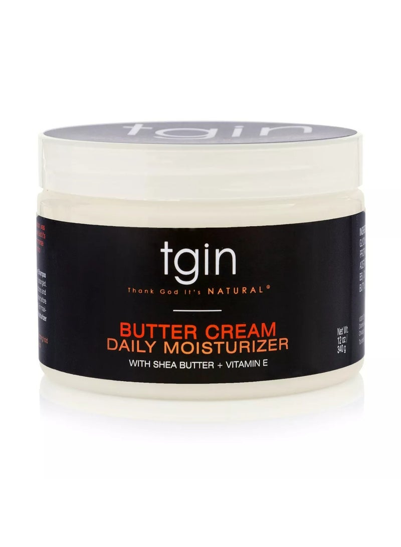كريم TGIN Butter Cream المرطب اليومي بزبدة الشيا + فيتامين E - 12 أونصة سائلة