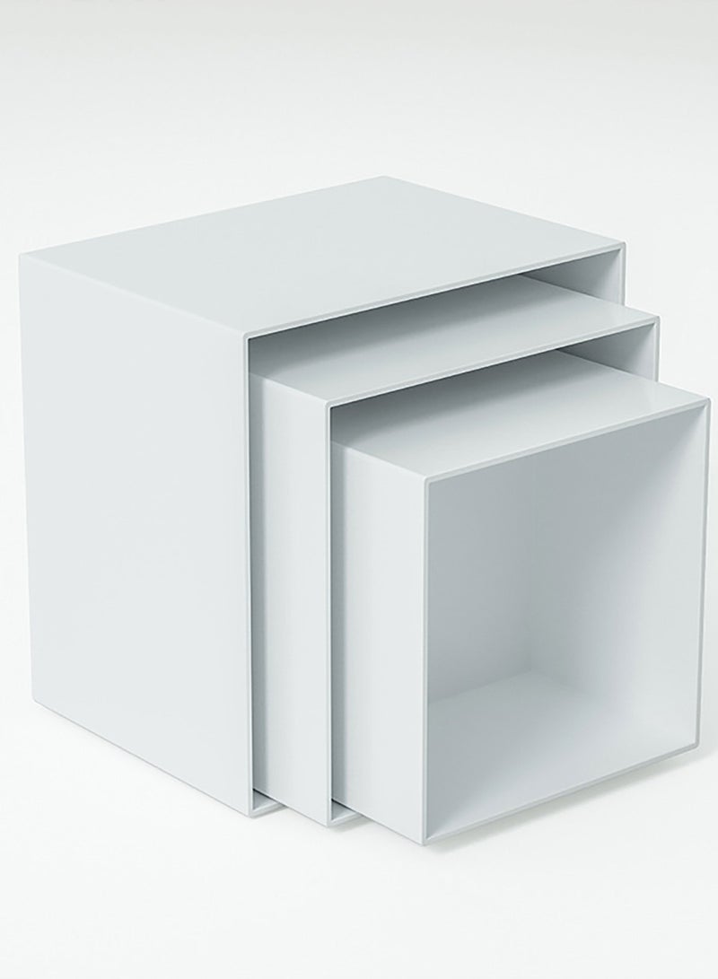 Buffet Risers, Food Risers for Buffet Table, 6PCS White Cube Display Nesting Risers with Hollow Bottoms, Food Display Risers Boxes Stand Shelf for Catering Dessert for Weddings, Parties (White(3"×4"×5"×6"×7"×8")) - Image 3