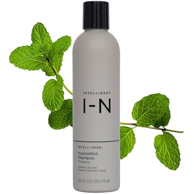 Intelligent Nutrients INSPIRAMINT SHAMPOO, INVIGORATING ORGANIC MINT DAILY SHAMPOO FOR FINE AND OILY HAIR, BALANCING, REFRESHING, COLOR-SAFE, VEGAN, 8.5 FL OZ - Image 1