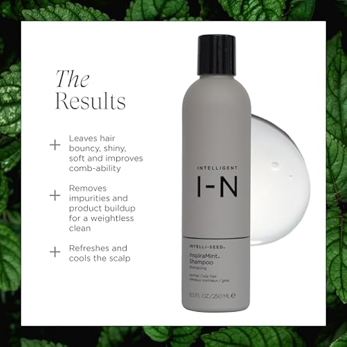 Intelligent Nutrients INSPIRAMINT SHAMPOO, INVIGORATING ORGANIC MINT DAILY SHAMPOO FOR FINE AND OILY HAIR, BALANCING, REFRESHING, COLOR-SAFE, VEGAN, 8.5 FL OZ - Image 3