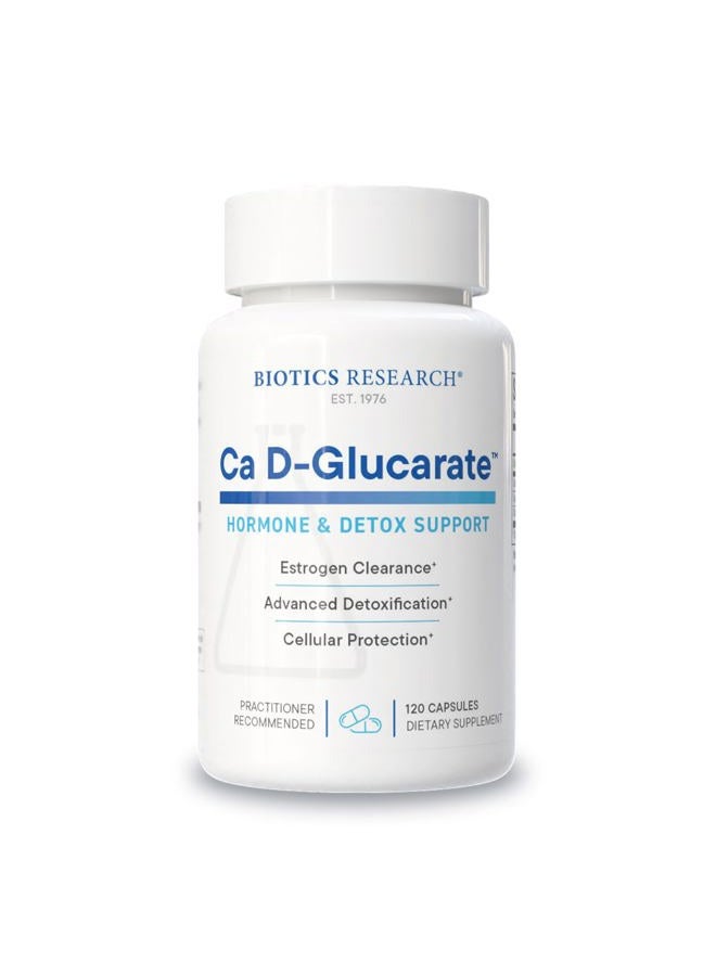 Biotics Research بيوتكس ريسيرش كا د غلوكارات لتنظيف الكبد، يقضي على السموم، عظام قوية، صحة هرمونية، صحة القلب، إدارة الوزن، ثقافة الخضروات العضوية الخام 120 حبة - Image 1