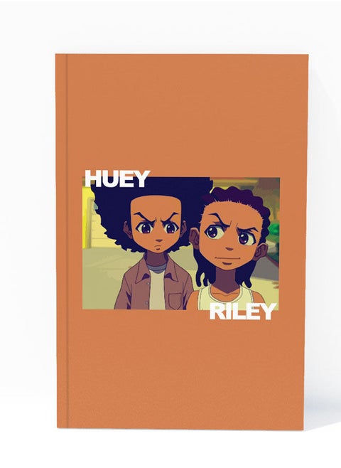 The Boondocks A5 Notebook The Boondocks A5 Size Soft Bind Notebook Huey and Riley Soft Bind Notebook Freeman's Brotherhood-Parody Anime
