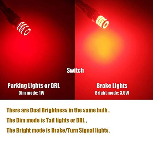 iBrightstar 9-30V Extremely Bright 1157 2057 2357 7528 BAY15D LED Bulbs replacement for Tail Brake Lights, Brilliant Red - Image 3