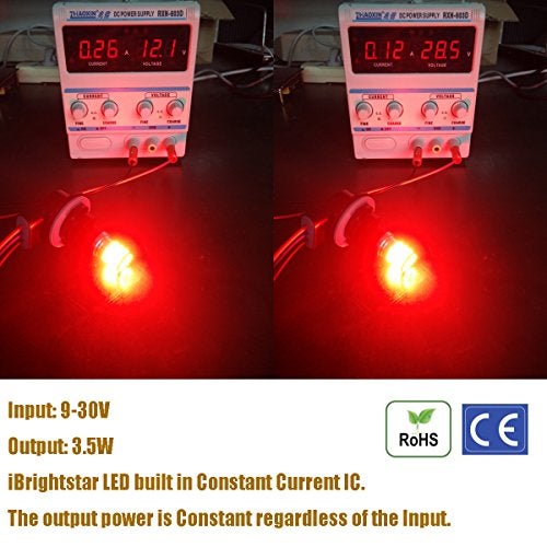 iBrightstar 9-30V Extremely Bright 1157 2057 2357 7528 BAY15D LED Bulbs replacement for Tail Brake Lights, Brilliant Red - Image 4