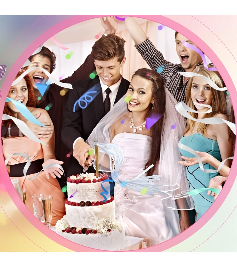 12Pcs Satin Ribbon Wedding Wands Fairy Long Dance Party Festival Gift Bells - Image 3