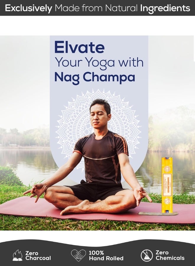 ساتيا أعواد بخور خشب الصندل ساتيا، أعواد بخور خضراء معتمدة، 3 عبوات - Image 4