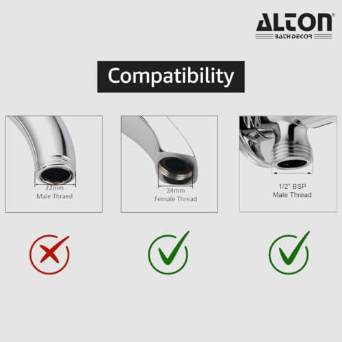 Alton ألتمون ALD930، نحاسي، موصل حلمة غسالة 2 قطع | محول | موصل | فوهة مناسبة لمعظم الغسالات (فضي) - Image 3