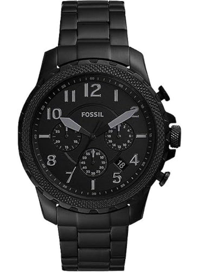 FS5603 Bowman Men Chronograph Watch – Black Stainless Steel 46mm - Image 1